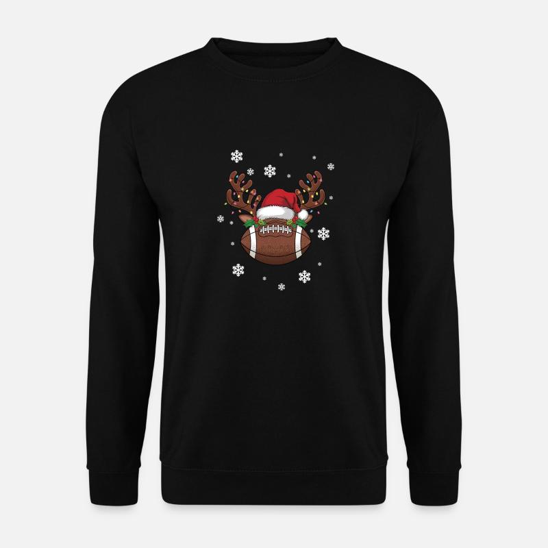 RentierFootball Weihnachtsdesign - Unisex Pullover - Schwarz