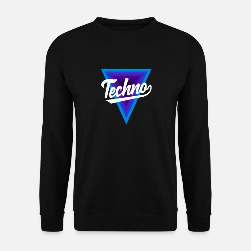 Techno Liebhaber Dreiecks-Design - Unisex Pullover - Schwarz