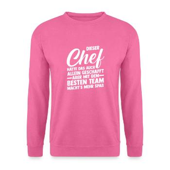 Teamleiter Chef Abschied - Unisex Pullover - Pink - Vorne