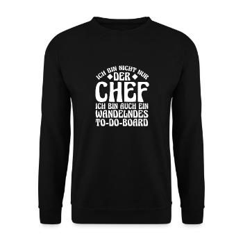 Team Leader Group Leader Team Leader Head of Department - Unisex Sweatshirt - black - Front - Alina (178cm) & Michal (187cm)