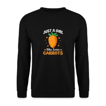 Carrot Vegetables - Unisex Sweatshirt - black - Front - Alina (178cm) & Michal (187cm)