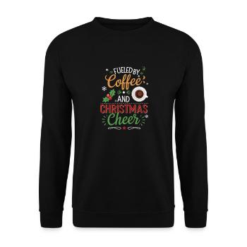 Fueled By Coffee And Christmas Cheer - Unisex Sweatshirt - black - Front - Alina (178cm) & Michal (187cm)