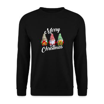 Merry Christmas Gnomes Xmas Family Men Women Kids - Unisex Sweatshirt - black - Front - Alina (178cm) & Michal (187cm)