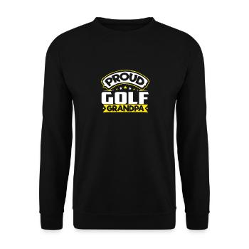 Sport Opa Golf Opa - Unisex Pullover - Schwarz - Vorne - Alina (178cm) & Michal (187cm)