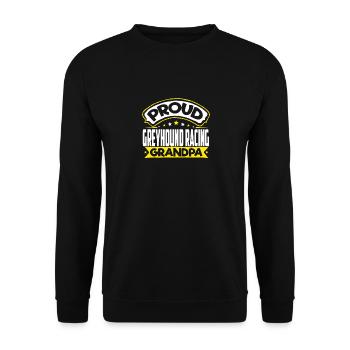 Sports Papy Lévrier Course Papi - Sweat-shirt Unisexe - noir - Devant - Alina (178cm) & Michal (187cm)