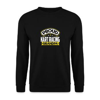 Sport Opa Kart Racing Opa - Unisex Pullover - Schwarz - Vorne - Alina (178cm) & Michal (187cm)