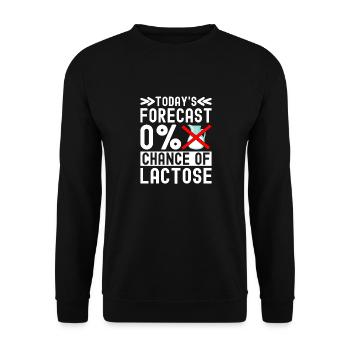 Lactose intolerance Lactose intolerant - Unisex Sweatshirt - black - Front - Alina (178cm) & Michal (187cm)