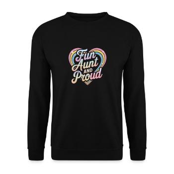 Aunt - Unisex Sweatshirt - black - Front - Alina (178cm) & Michal (187cm)