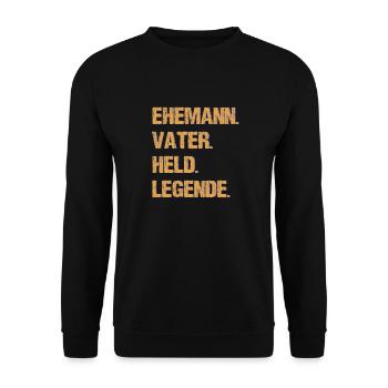 Mari Père Héros Légende - Sweat-shirt Unisexe - noir - Devant - Alina (178cm) & Michal (187cm)