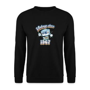 Das Beste von 1967 Vintage Retro 58. Geburtstagsgeschenk - Unisex Pullover - Schwarz - Vorne - Alina (178cm) & Michal (187cm)
