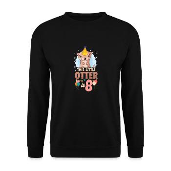 Anniversaire de la loutre Cette petite loutre - Sweat-shirt Unisexe - noir - Devant - Alina (178cm) & Michal (187cm)