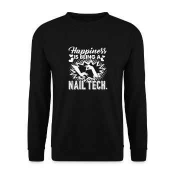 Nail Tech Happiness Is Being A Nail Tech - Unisex Sweatshirt - black - Front - Alina (178cm) & Michal (187cm)