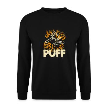 Puff rap hip hop musik - Unisex Pullover - Schwarz - Vorne - Alina (178cm) & Michal (187cm)