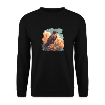 Falcon Falcon - Unisex Sweatshirt - black - Front - Alina (178cm) & Michal (187cm)