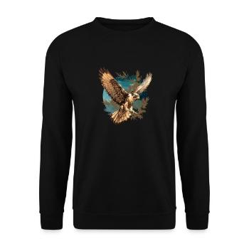 Falcon Falcon - Unisex Sweatshirt - black - Front - Alina (178cm) & Michal (187cm)
