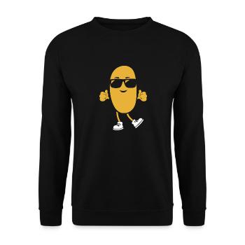peanut - Unisex Sweatshirt - black - Front - Alina (178cm) & Michal (187cm)