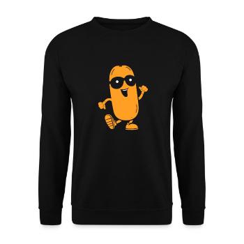 peanut - Unisex Sweatshirt - black - Front - Alina (178cm) & Michal (187cm)