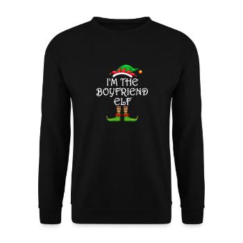 I'm The Boyfriend Elf Shirt Matching Family - Unisex Sweatshirt - black - Front - Alina (178cm) & Michal (187cm)
