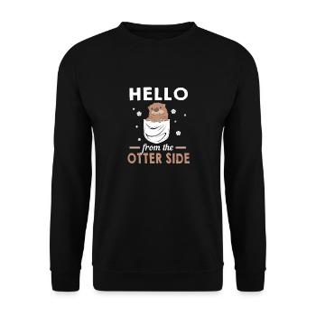 Otter - Unisex Pullover - Schwarz - Vorne - Alina (178cm) & Michal (187cm)