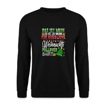 Weihnachtsmann Weihnachten Hässliche Weihnachten - Unisex Pullover - Schwarz - Vorne - Alina (178cm) & Michal (187cm)