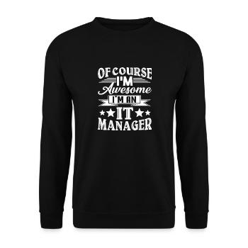 IT Manager Awesome IT Manager - Unisex Sweatshirt - black - Front - Alina (178cm) & Michal (187cm)