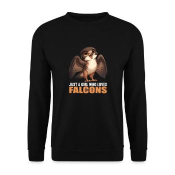 Falcon Falcon - Unisex Sweatshirt - black - Front - Alina (178cm) & Michal (187cm)