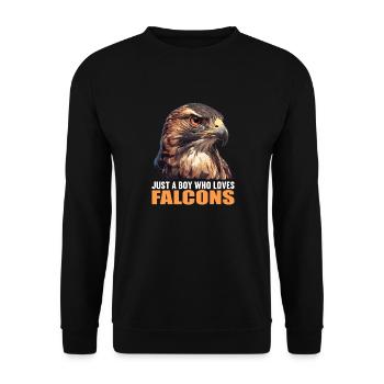 Falcon Falcon - Unisex Sweatshirt - black - Front - Alina (178cm) & Michal (187cm)
