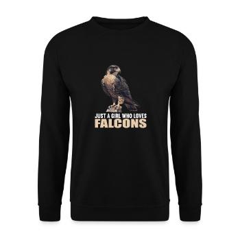 Falcon Falcon - Unisex Sweatshirt - black - Front - Alina (178cm) & Michal (187cm)