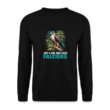 Falcon Falcon - Unisex Sweatshirt - black - Front - Alina (178cm) & Michal (187cm)