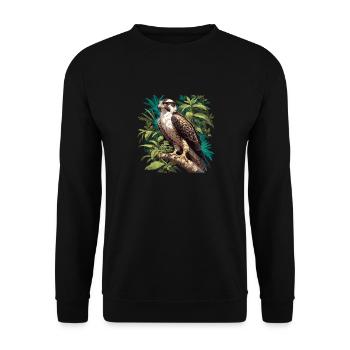 Faucon Faucon - Sweat-shirt Unisexe - noir - Devant - Alina (178cm) & Michal (187cm)
