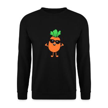 Carotte - Sweat-shirt Unisexe - noir - Devant - Alina (178cm) & Michal (187cm)