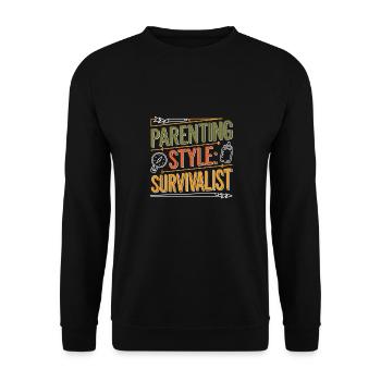 Parenting Style Survivalist 4 - Unisex Pullover - Schwarz - Vorne - Alina (178cm) & Michal (187cm)