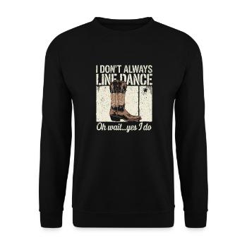 Tanzend im Western-Stil - Unisex Pullover - Schwarz - Vorne - Alina (178cm) & Michal (187cm)