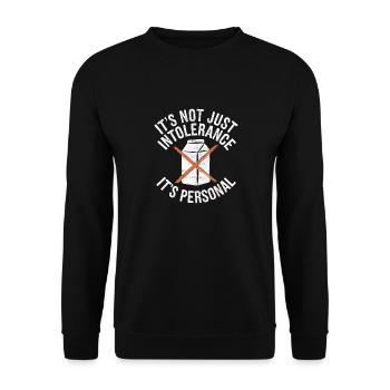 Lactose intolerance Lactose intolerant - Unisex Sweatshirt - black - Front - Alina (178cm) & Michal (187cm)