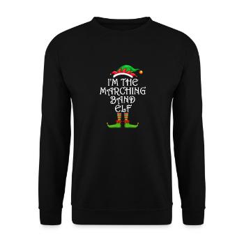 I'm The Marching Band Elf Matching Family - Unisex Sweatshirt - black - Front - Alina (178cm) & Michal (187cm)