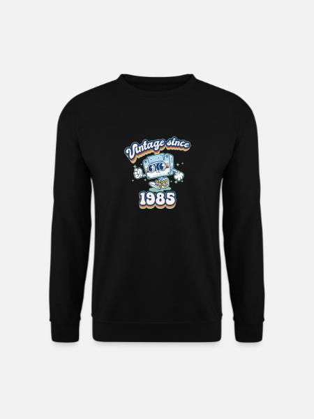 Vintage 1985 Kassette Retro 40. Geburtstag - Unisex Pullover - Schwarz