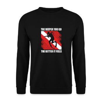 Dive - Unisex Sweatshirt - black - Front - Alina (178cm) & Michal (187cm)