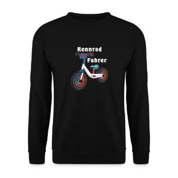 LAUFRAD Rennrad Fahrer - Unisex Pullover - Schwarz - Vorne - Alina (178cm) & Michal (187cm)