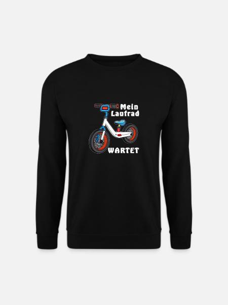 Mein Laufrad WARTET - Unisex Pullover - Schwarz