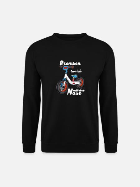 LAUFRAD Bremsen tue ich mit der Nase - Unisex Pullover - Schwarz