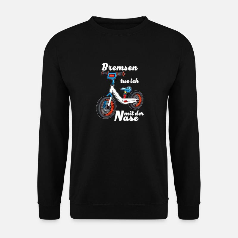 LAUFRAD Bremsen tue ich mit der Nase - Unisex Pullover - Schwarz