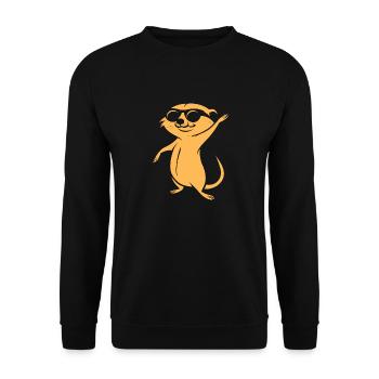 suricate - Sweat-shirt Unisexe - noir - Devant - Alina (178cm) & Michal (187cm)