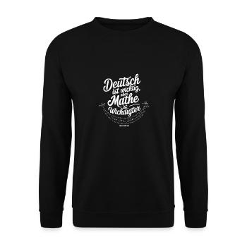 Untitled Project Deutsch ist wichtig - Unisex Pullover - Schwarz - Vorne - Alina (178cm) & Michal (187cm)
