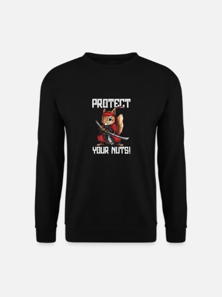 Beschütze Deine Nüsse Ninja Eichhörnchen - Unisex Pullover - Schwarz