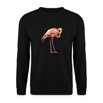 Flamants roses Flamant rose - Sweat-shirt Unisexe - noir - Devant - Alina (178cm) & Michal (187cm)