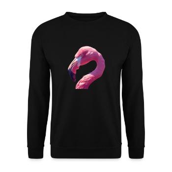 Flamingos Flamingo - Unisex Sweatshirt - black - Front - Alina (178cm) & Michal (187cm)