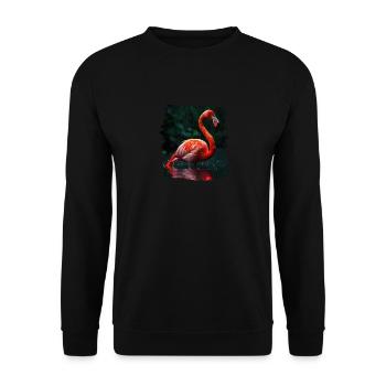 Flamingos Flamingo - Unisex Sweatshirt - black - Front - Alina (178cm) & Michal (187cm)
