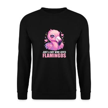 Flamingos Flamingo - Unisex Sweatshirt - black - Front - Alina (178cm) & Michal (187cm)