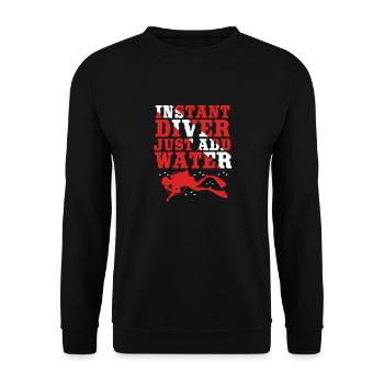 Dive - Unisex Sweatshirt - black - Front - Alina (178cm) & Michal (187cm)
