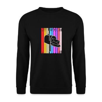 Postbote - Unisex Pullover - Schwarz - Vorne - Alina (178cm) & Michal (187cm)